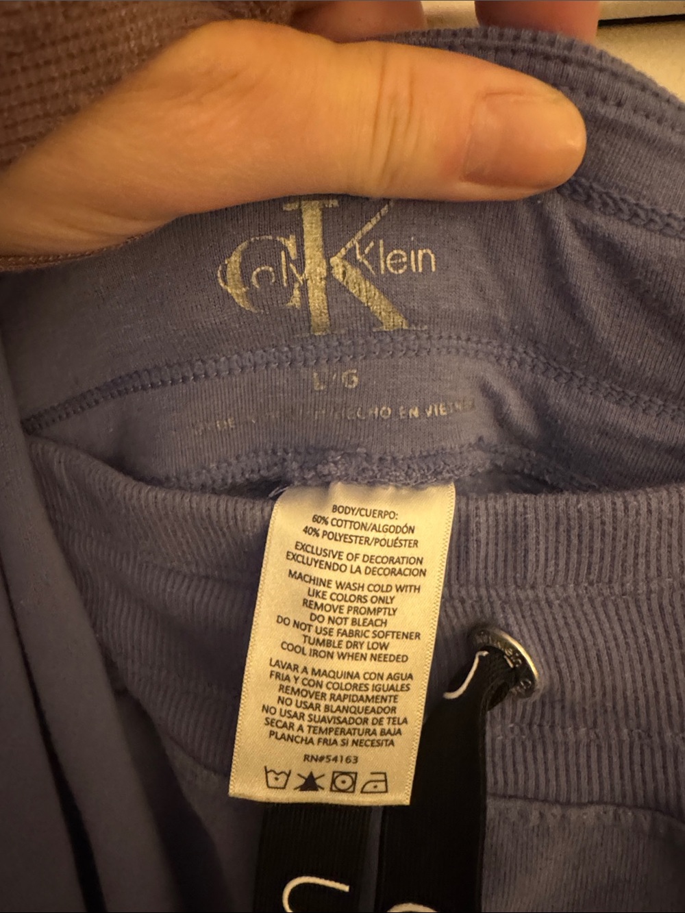 Calvin Klein womens lounge set. Hoodie & Jogger in a beautiful blue violet. - Picture 2 of 4